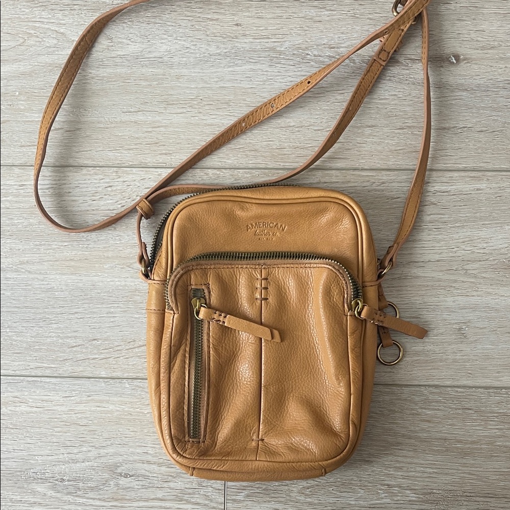 American Leather Tan Messenger Bag